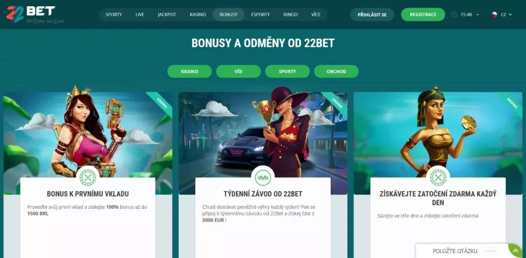 22bet kasino TOC 9