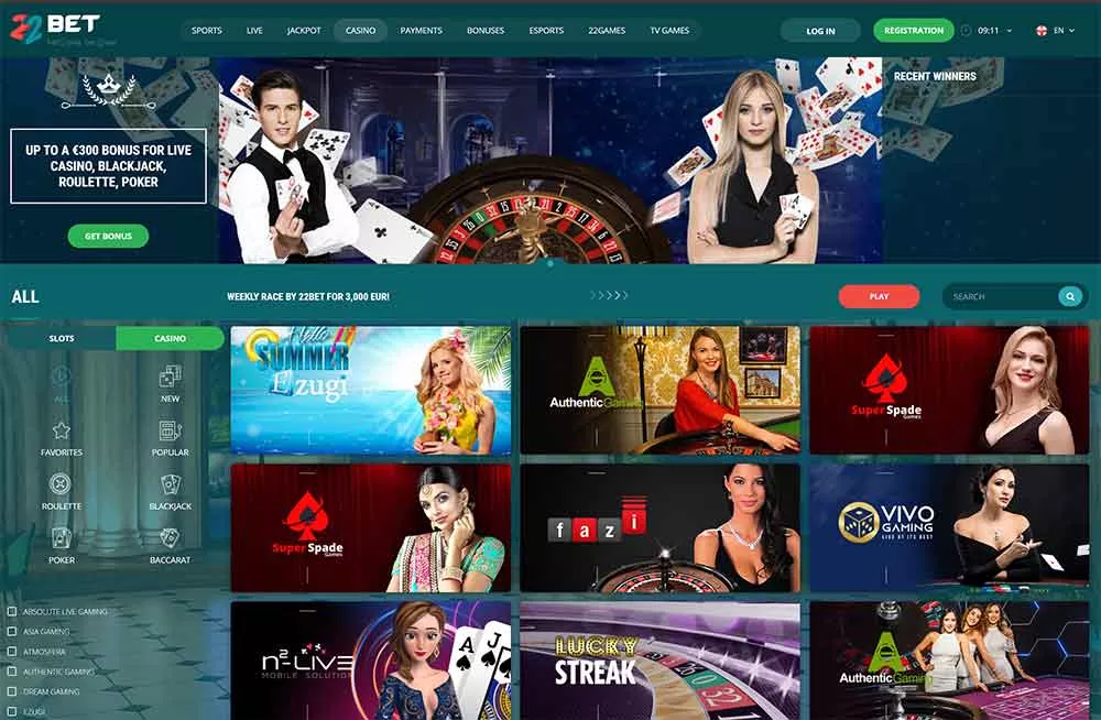 22bet kazino